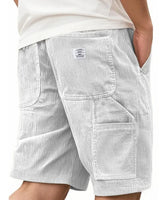 Lucas - Veredelte Cargoshorts in Weiß