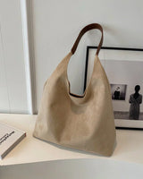 Venice Damen Tote Bag aus Veloursleder in Beige