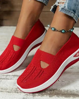 Madelline - Damen-Slipper mit Keilabsatz in Rot