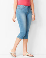 Sorelly™ Capri-Jeans Mit Schmaler Passform Und Dezentem Schlitzsaum in Hellblau