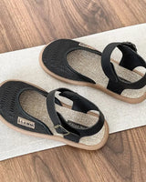 Bellevie™ Sandalen Mit Handgefertigter Flechtoptik und Atmungsaktivem Design in Schwarz