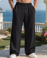 Henry™ Premium-Texturstrickhose mit verstellbarem Kordelzug in Schwarz