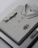 Garen - Soft-Touch-Poloshirt in Grau