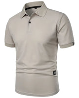 Horatio - Knitterfreies Sommer-Poloshirt in Hellgrau