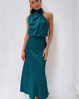 Rosemary | Neckholder Abendkleid in Türkis
