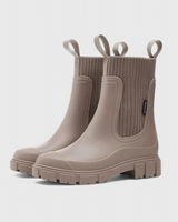 Amelia | Wasserabweisend Wasserdicht Chelsea-Stiefel in Taupe