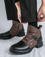 Dallas™ Premium-Lederstiefelette mit verstellbarer Seitenschnalle in Schwarz