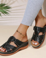Amelia - Offene Freizeit Sandalen in Schwarz