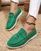 Loafer aus Wildleder mit Quasten - Wendy in Grün