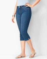 Sorelly™ Capri-Jeans Mit Schmaler Passform Und Dezentem Schlitzsaum in Dunkelblau