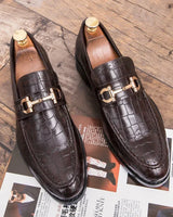 Stellan - Premium-Loafer mit Schnalle in Braun