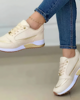 Valentina - Sneaker mit Wedge-Absatz in Beige