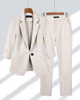Elena | Luxuriöses Blazer-Set in Beige