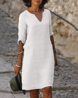 Sara - Stylisches Sommerkleid in Weiß