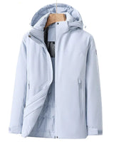 Elfriede | Damen Wasserdichte Winterjacke mit Fleece-Futter in Blau