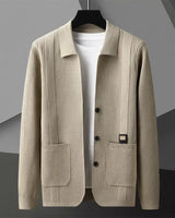 Nolan™ Strickjacke aus Strukturiertem Strick mit Hochwertiger Verarbeitung / Lässige Eleganz für Kühlere Tage! in Khaki