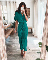 Julia - Luxuriöses Abendkleid für jeden Anlass in Dunkelgrün