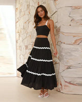 Liesbeth™ - Bohemien Sommerkleid in Schwarz