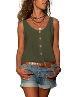 Nyla - Damen-Tanktop im trendigen Design in Dunkelgrün
