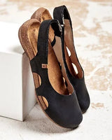 Robin- Bequeme Damen Komfort Sandalen in Schwarz