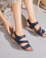 Isabella | Orthopädisch Gepolstert Sandalen in Marineblau