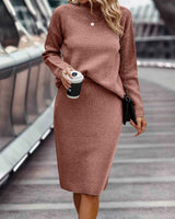 Teli | 2-Teiliges Set aus Pullover und Rock in Rosa