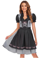 Dirndl Damen Traditionell Kariert - Hannelore in Schwarz