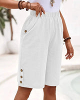 Valentina | Lässige Passform Shorts in Weiß