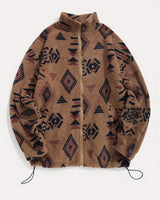 Verien | Warme Winter-Fleecejacke mit Reißverschluss für Frauen in Braun