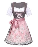 Oktoberfest Kurzes Damen Dirndl Kleid - Lorelei in Rosa