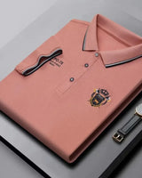 Garen - Soft-Touch-Poloshirt in Rosa
