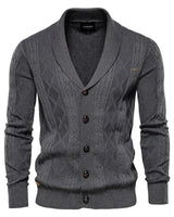 Herren-Cardigan mit Knopfleiste in Grau