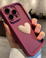 Heartora - Liebesge Schichte  iPhone Hülle Mit Herzgriff in Lila