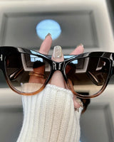 Nia | Retro Cat-Eye Sonnenbrille in Schwarz-Braun