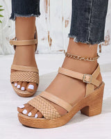 Kennedy | Knöchelriemen Leicht Sandalen in Khaki (Fast ausverkauft)