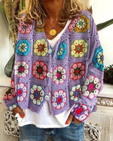Jenelyn | Stilvolle & Luxuriöse Strickjacke in Blumen 2