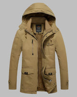 Warme Wasserdichte Herren Winterjacke - ArcticShield in Khaki