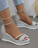 Nora | Konturiertes Fußbett Rutschfest Sandalen in Silber