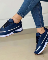 Valentina - Sneaker mit Wedge-Absatz in Dunkelblau