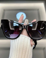 Nia | Retro Cat-Eye Sonnenbrille in Doppelgrau