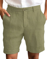 Fotis - Elegantes Leinen Kurzhosen in Grün