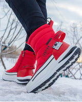 Win | Groovywish Herren Winter Orthopädische Stiefel Mehrfarbig Wasserdichte Schuhe in Rot