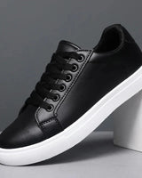 Gabriel | Herren Leder Sneaker Elegant Modern Komfort in Schwarz und Weiß
