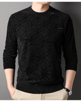 Herren Pullover mit Rundhalsausschnitt - MIKE in Schwarz