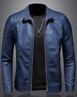 Danny Will - Lederjacke in Saphire Blau
