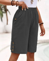Valentina | Lässige Passform Shorts in Dunkelgrau