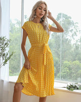 Beth - Polka Bloom Kleid in Gelb (Fast ausverkauft)