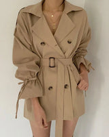 Flora | Wintermantelkleid in Khaki