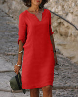 Sara - Stylisches Sommerkleid in Rot