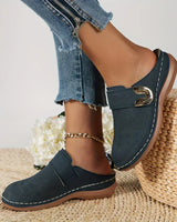 Caprielle | Chic Keilsandalen in Marineblau